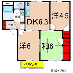 フレグランス野保里Ｃの物件間取画像